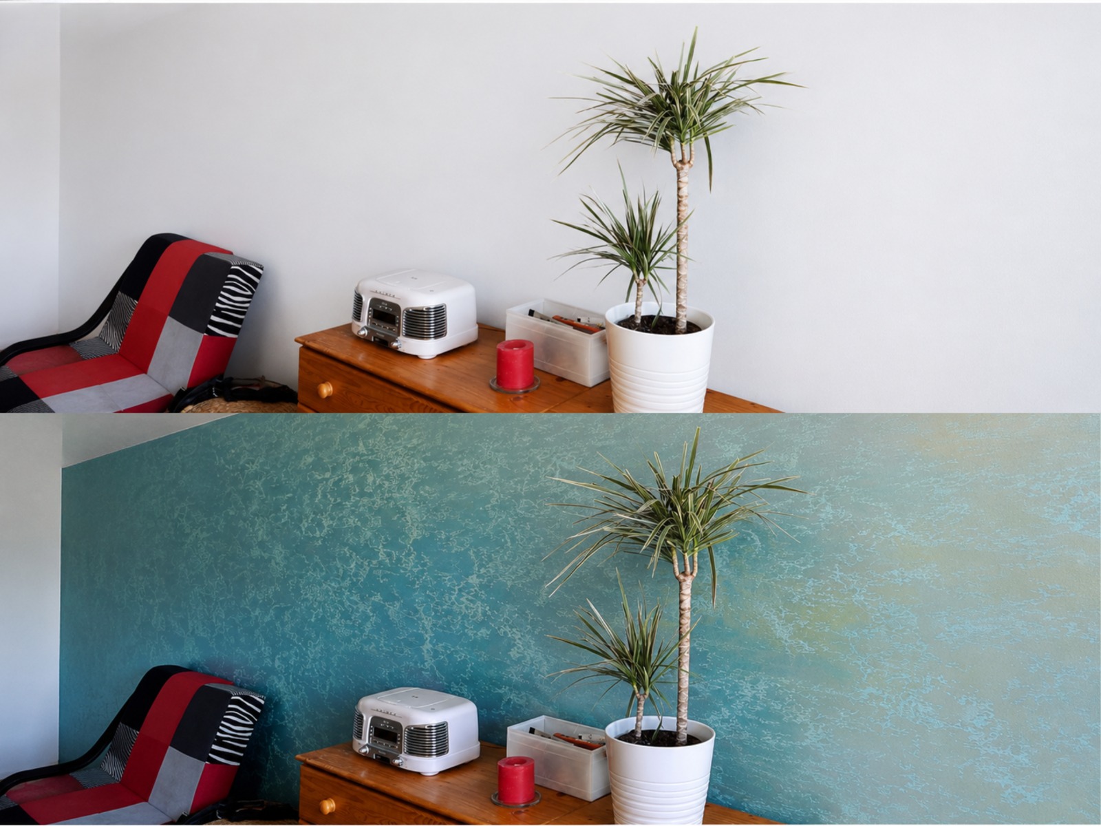 Porovnání před a po — realizace 1